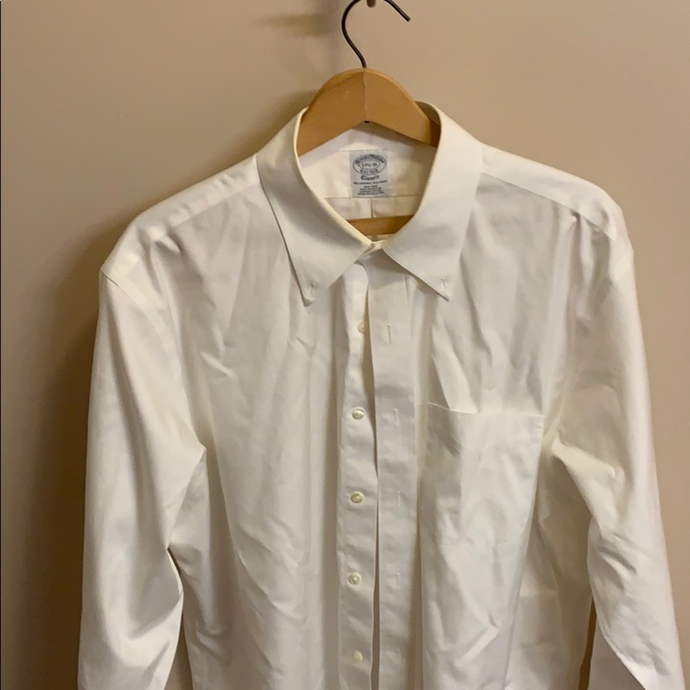 BrooksBrothers white mens dress shirt
